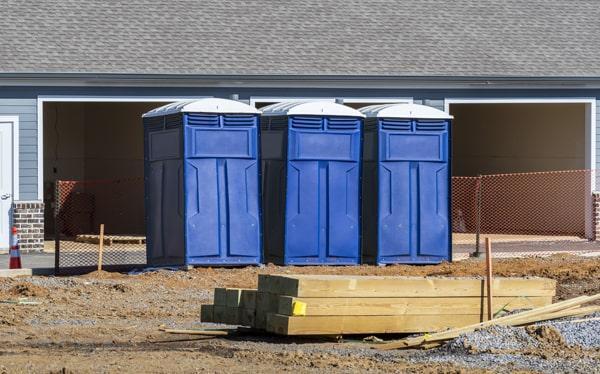 our portable toilets for work sites include features such as non-slip flooring, secure locking systems, and ventilation to ensure safety and comfort for workers